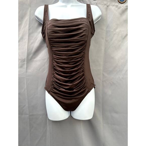 Calvin Klein Brown Swimsuit Sz 10 - Picture 3 of 8